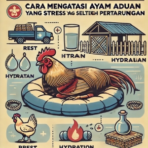 Cara Mengatasi Ayam Aduan yang Stres Setelah Pertarungan